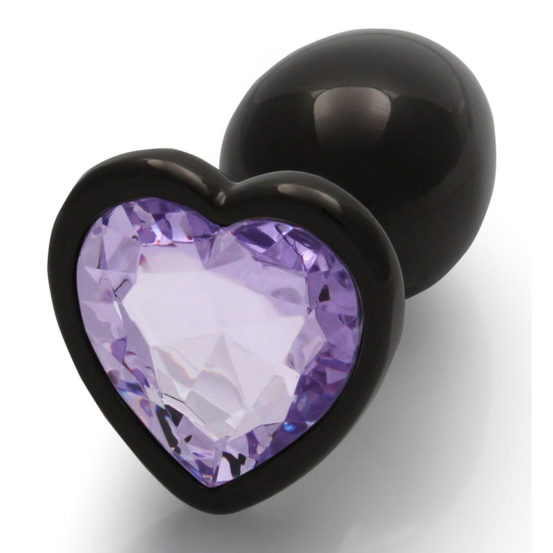 Ouch! Bijou anal Heart Gem S 6 x 2.6cm Noir-Violet